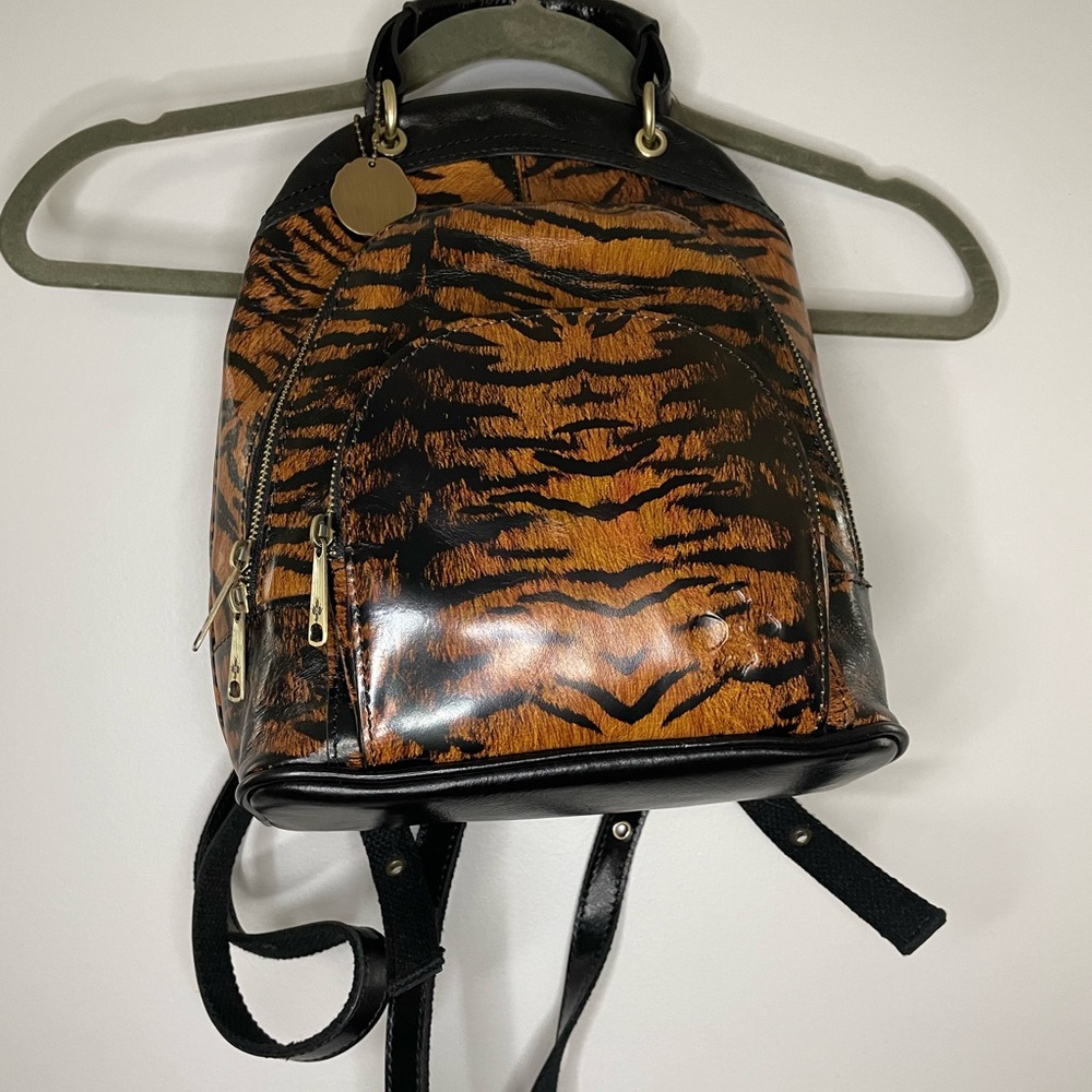 Patricia Nash Animal Print Backpack with Black Details